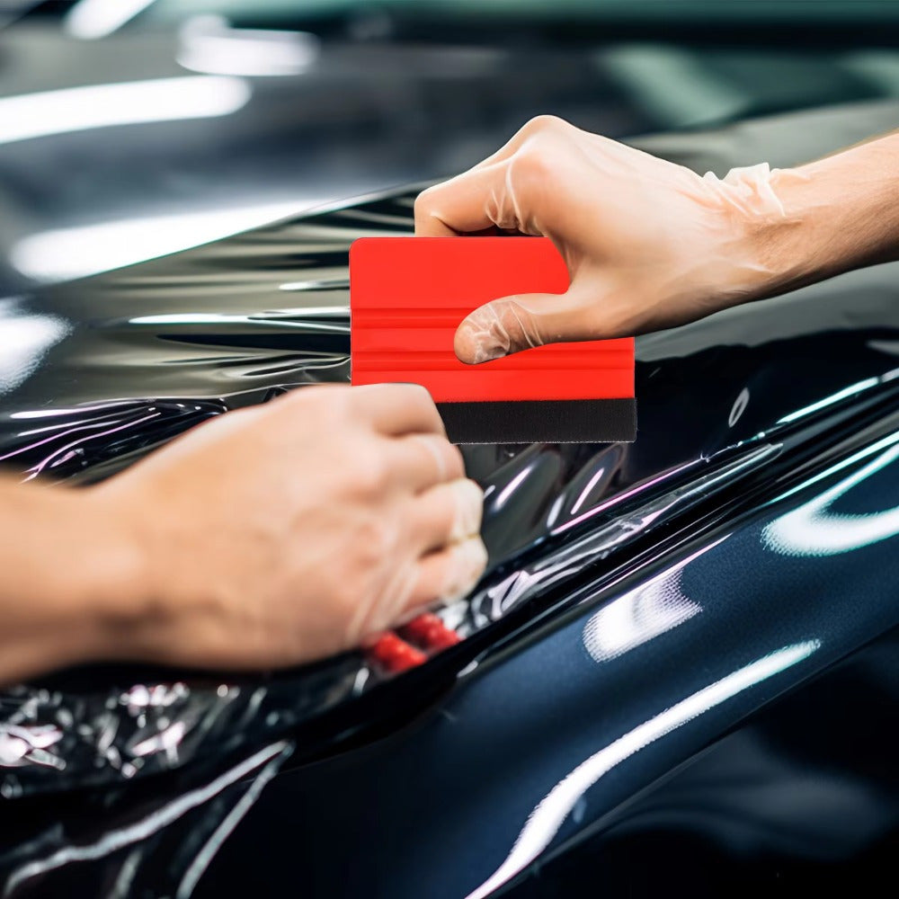 10pcs/14pcs Red Vinyl Wraps Accessories Tool Kit - Car Wrapping & Window Tinting Squeegee, Craft Knife, Blades & Felt Set | Professional Bubble-Free Film Installation Tools