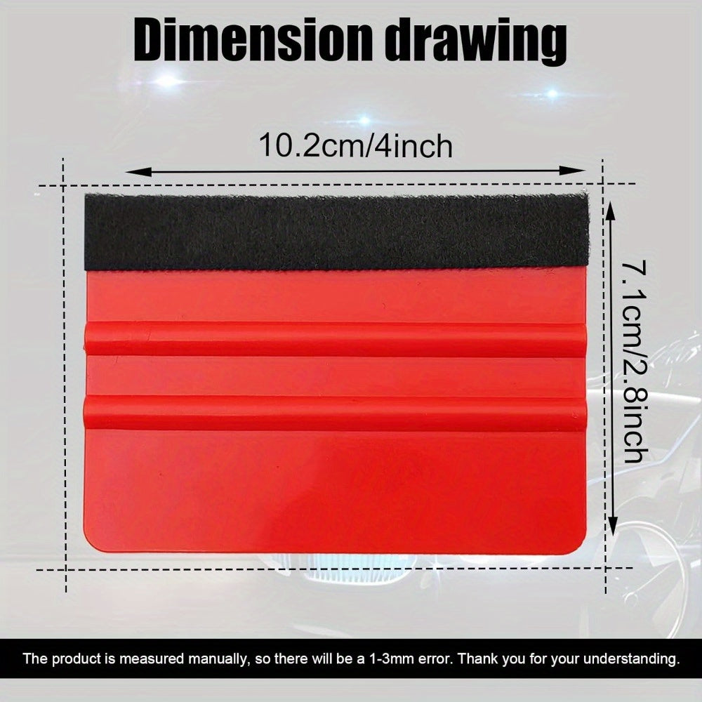 10pcs/14pcs Red Vinyl Wraps Accessories Tool Kit - Car Wrapping & Window Tinting Squeegee, Craft Knife, Blades & Felt Set | Professional Bubble-Free Film Installation Tools