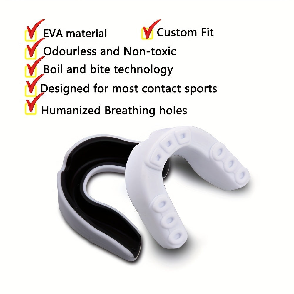 4pcs Boxing Sports Mouthguard, Free Fighting MMA Sanda Taekwondo Protective Gear