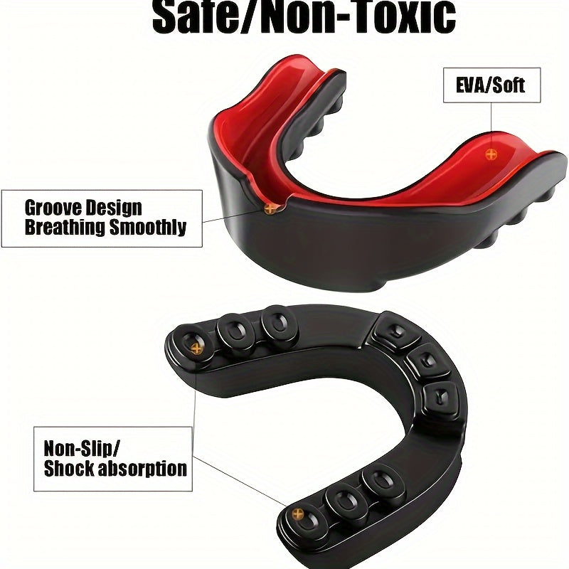4pcs Boxing Sports Mouthguard, Free Fighting MMA Sanda Taekwondo Protective Gear