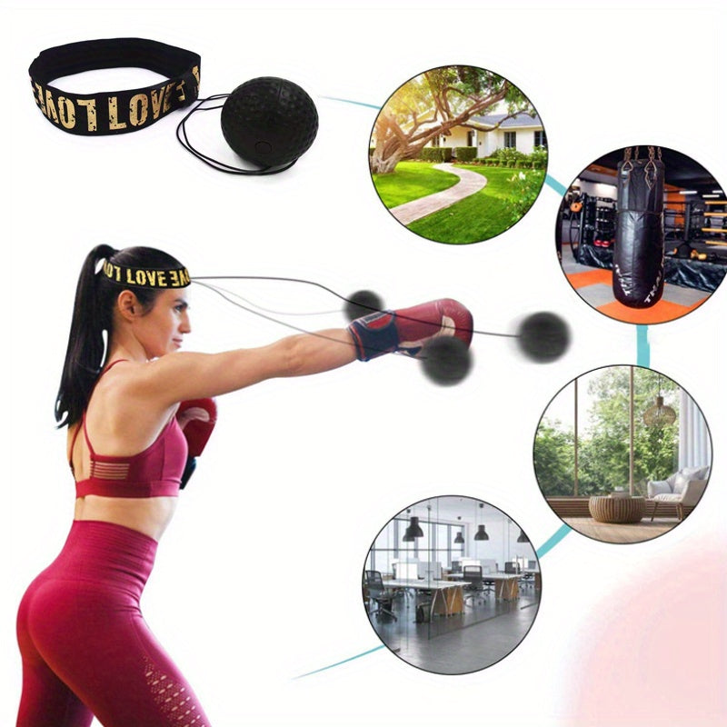 Using Our Speed Ball Headband Will Enhance Your Boxing Skills - Improving Speed, Agility, And Hand-Eye Coordination.