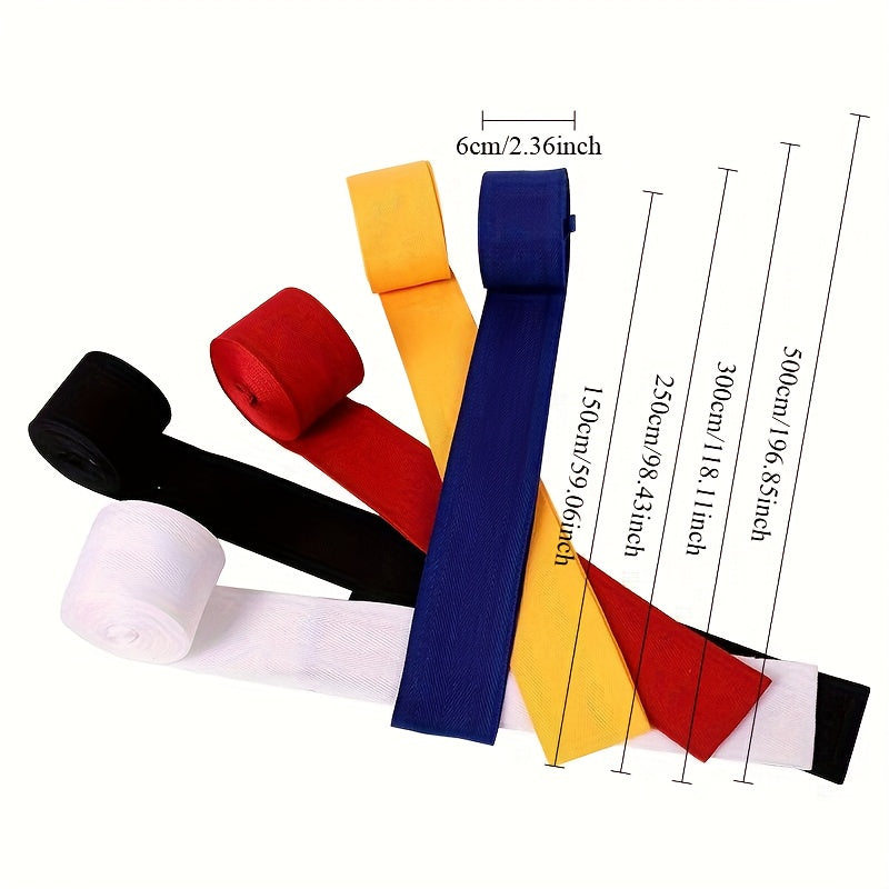 Boxing Hand Wraps - Heavy-Duty Training Bandages with Closure, Non-Slip Grip for Boxing, Muay Thai, Taekwondo, MMA, Kickboxing - Professional & Amateur Fighters - Red/White/Black Colors Available - Ideal for Gym, Competition,