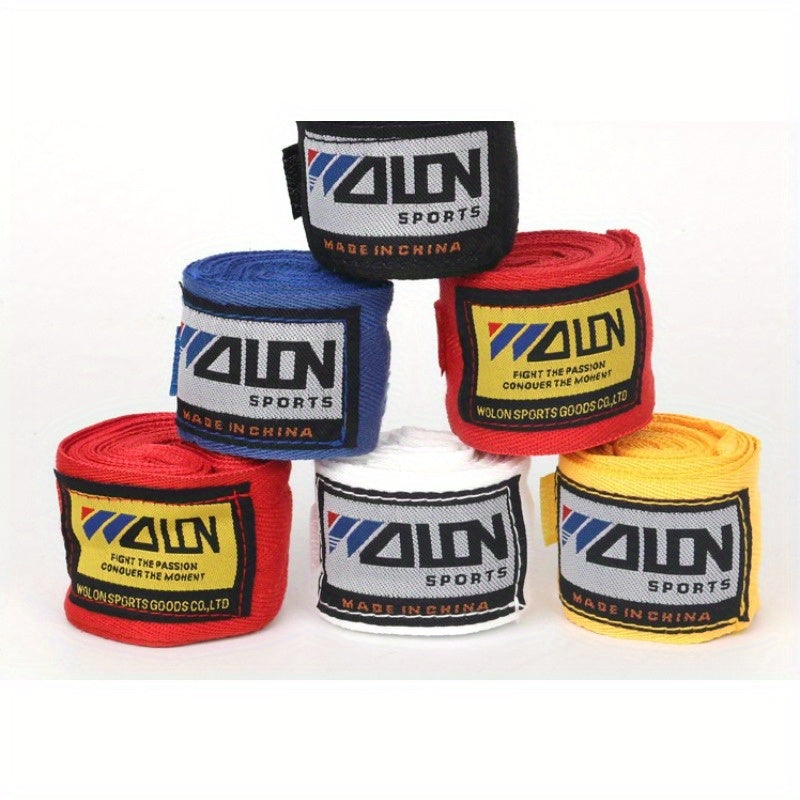 Boxing Hand Wraps - Heavy-Duty Training Bandages with Closure, Non-Slip Grip for Boxing, Muay Thai, Taekwondo, MMA, Kickboxing - Professional & Amateur Fighters - Red/White/Black Colors Available - Ideal for Gym, Competition,