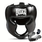 Boxing Headgear with Attached Tooth Protector - Lightweight, Adjustable Strap Closure, -Resistant Martial Arts Helmet for MMA, Thai Boxing, Karate, Taekwondo, Professional & Amateur Training - Dental Headgear, Combat Gear, Sl