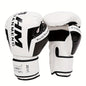 Men's & Women's Boxing & Martial Arts Training Gloves - Shock-Absorbing Heavy-Duty Taekwondo Gloves with Reinforced Wrist, White/Black/Red Design, Breathable for Sparring, Fighting, Fitness - Beginner/Advanced Combat Sports E