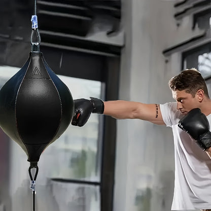 1pc Hanging Boxing Reflex Ball for Adults - Easy Install Speed & Reaction Training Equipment, Durable Faux Leather Design, Ideal for Beginners, Perfect Holiday Gift for Valentine's Day, Christmas, Father's Day (Red/Blue/Black