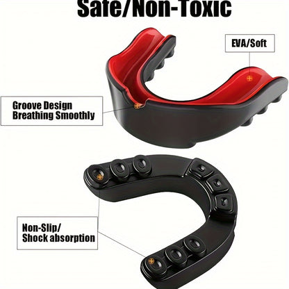 4pcs Boxing Sports Mouthguard, Free Fighting MMA Sanda Taekwondo Protective Gear